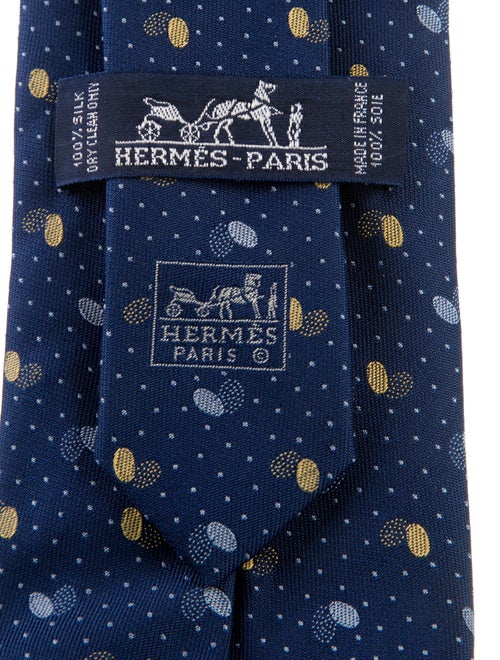 Hermès Patterned Silk Neck Tie