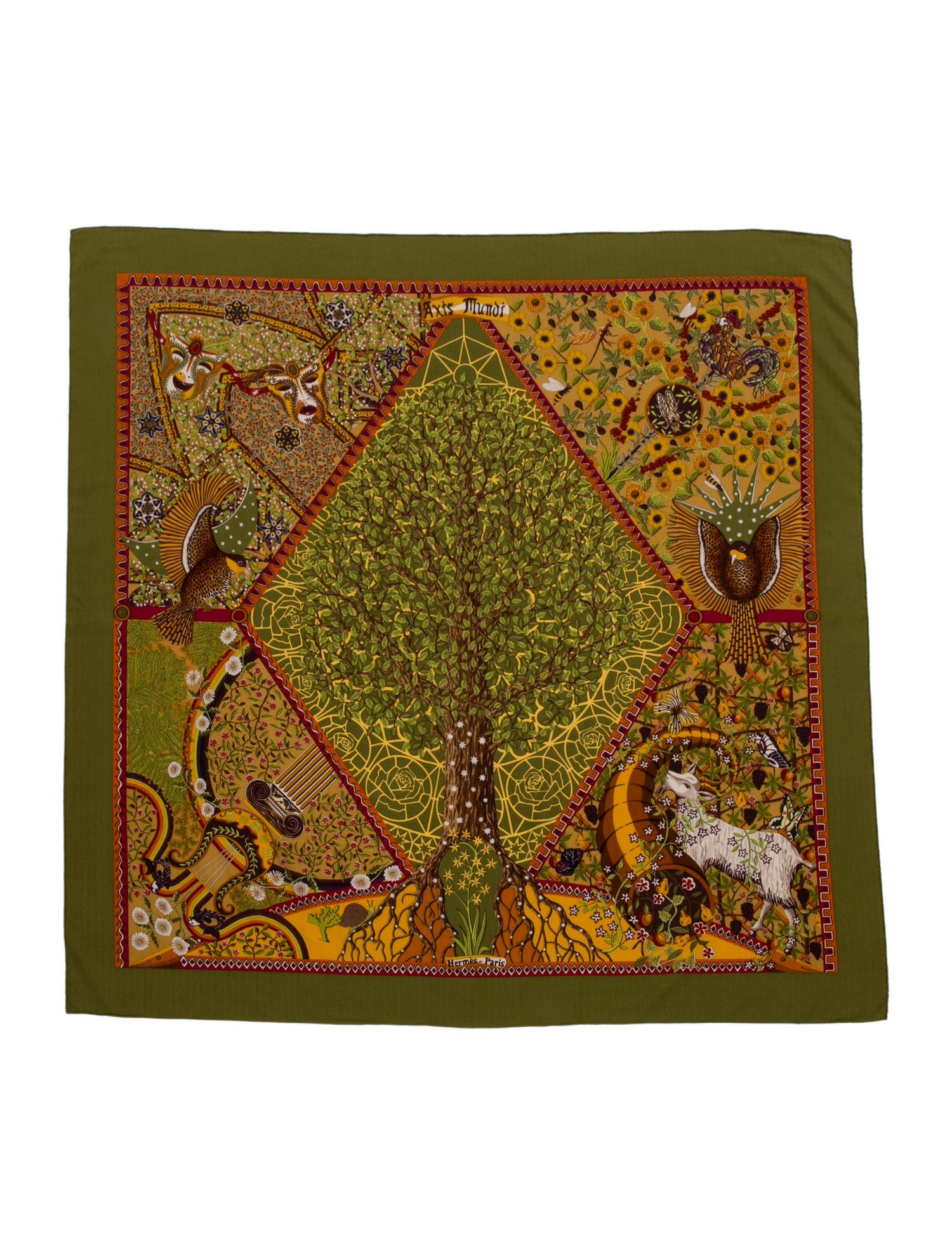 Hermès Axis Mundi Cashmere Shawl w/ Tags