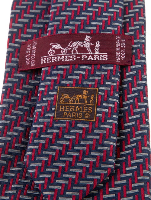 Hermès Pattern Print Tie