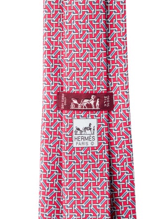Hermès Silk Printed Tie