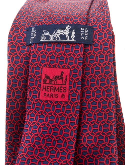 Hermès Pattern Print Tie