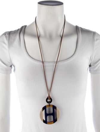 Hermès H Equipe Pendant Necklace