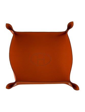 Hermès Clemence Taurillon Mises et Relances H Evelyne Valet Tray