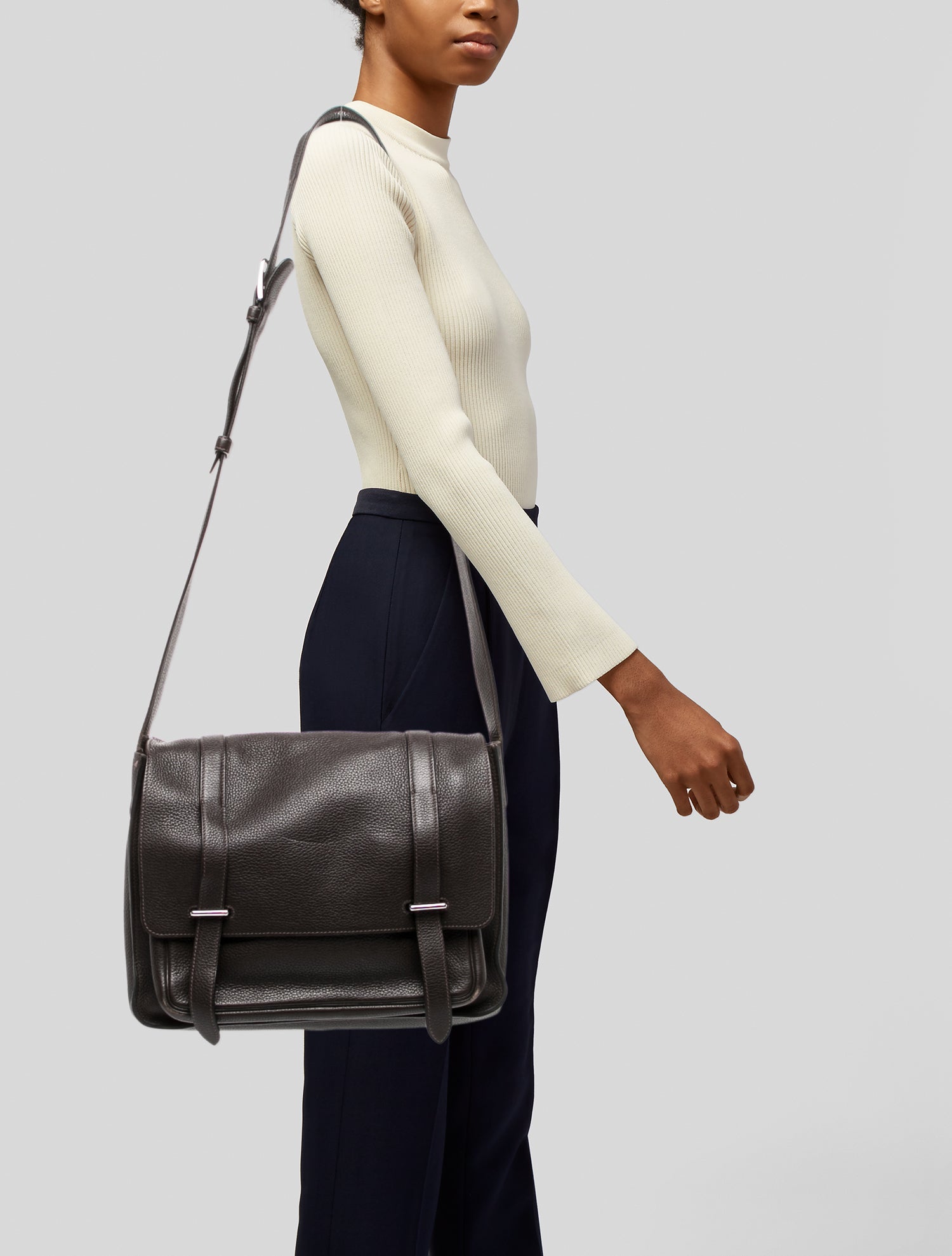 Hermès Clemence Steve Caporal Messenger 35