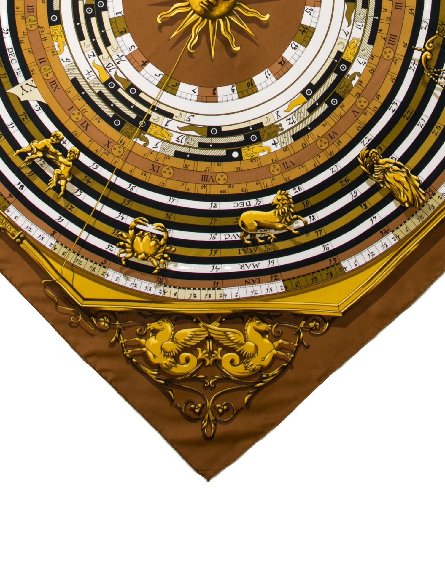 Hermès Dies Et Hore Silk Scarf