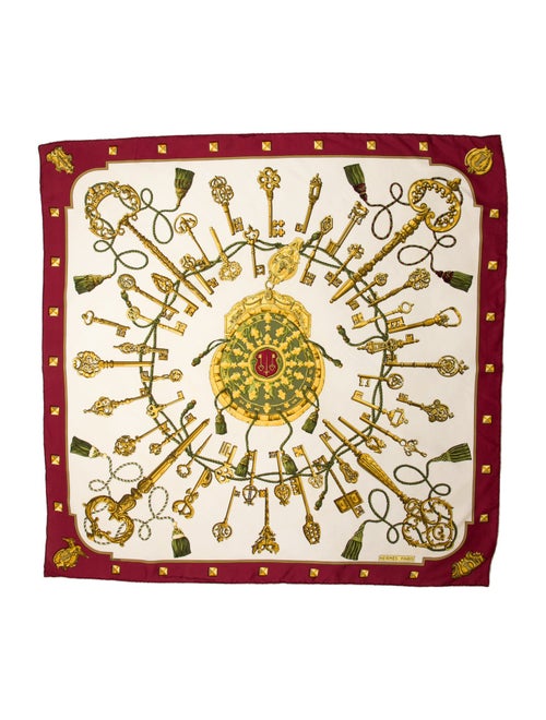 Hermès Les Clés Silk Scarf