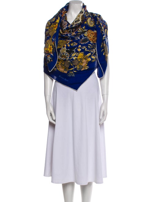 Hermès Fleurs et Papillons de Tissus Cashmere Shawl