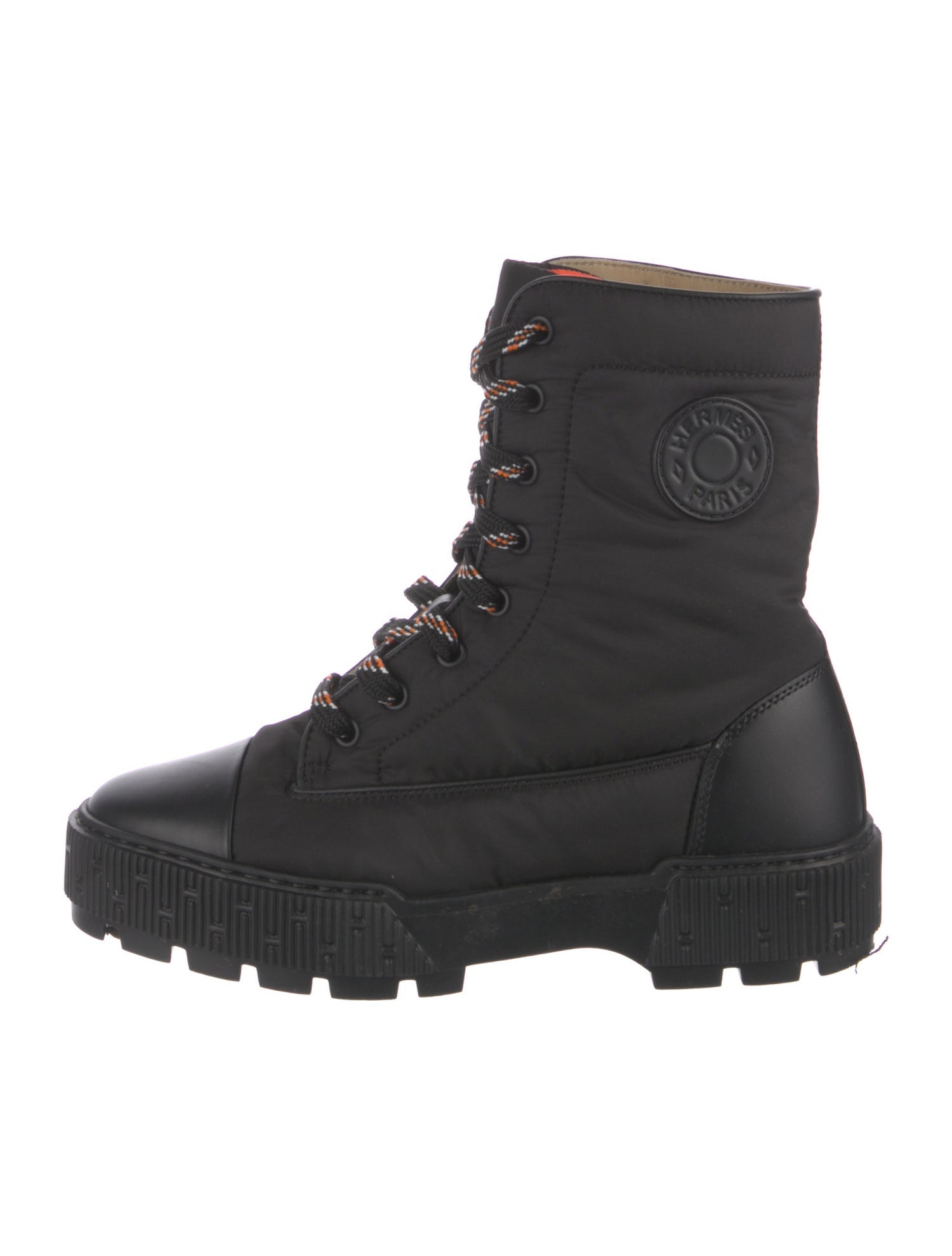Hermès H Logo Nylon Combat Boots