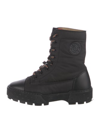 Hermès H Logo Nylon Combat Boots