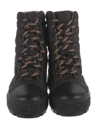 Hermès H Logo Nylon Combat Boots