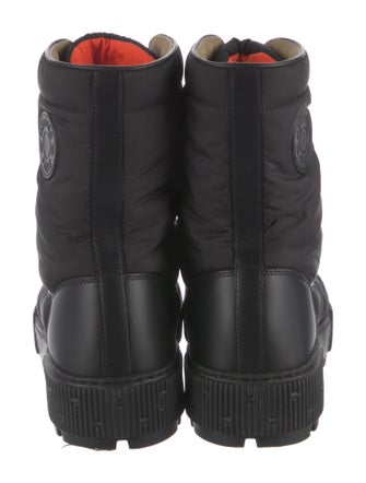 Hermès H Logo Nylon Combat Boots