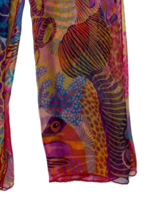 Hermès Under The Waves Mousseline Silk Shawl