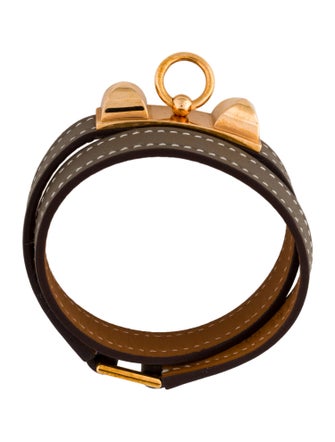 Hermès Leather Rivale Double Tour Wrap Bracelet
