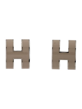 Hermès Lacquered Pop H Stud Earrings