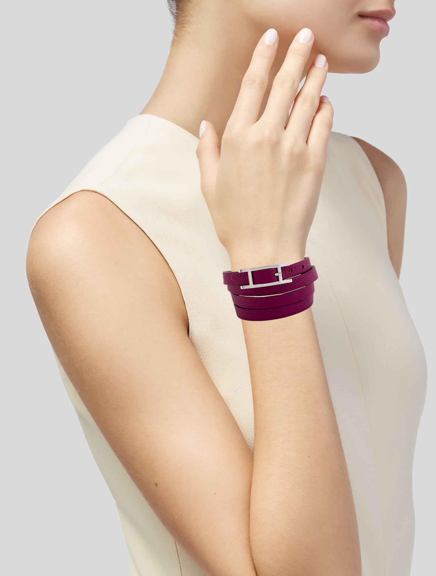 Hermès Hapi 3MM Wrap Bracelet