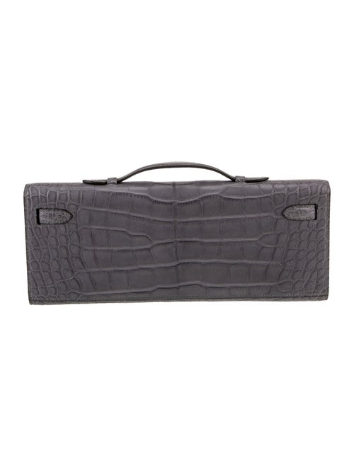 Hermès Matte Alligator Kelly Cut Clutch