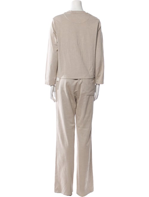 Hermès Embroidered Accent Pant Set