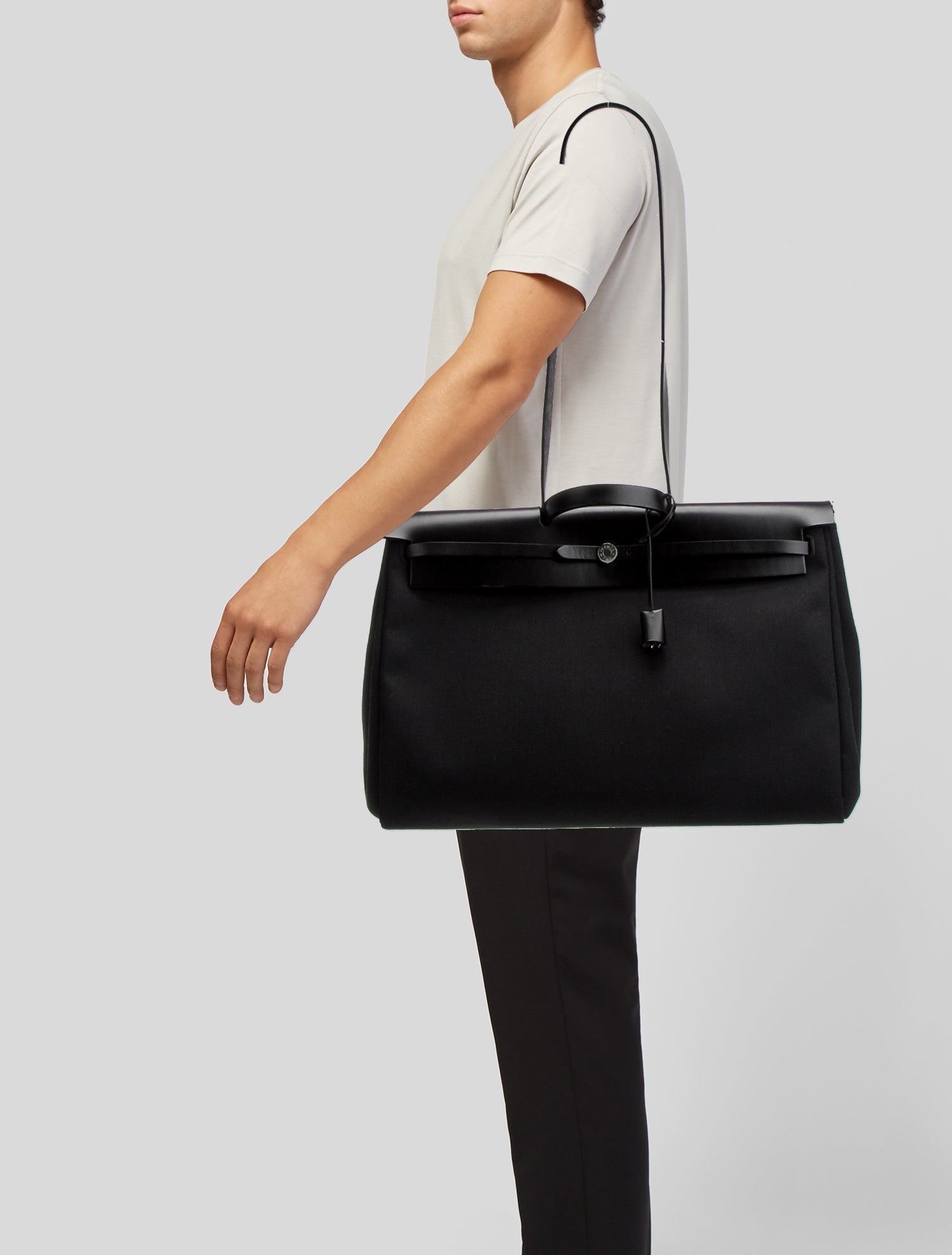 Hermès Hermès Toile Militaire & Vache Hunter Herbag Zip Cabine 50 2021