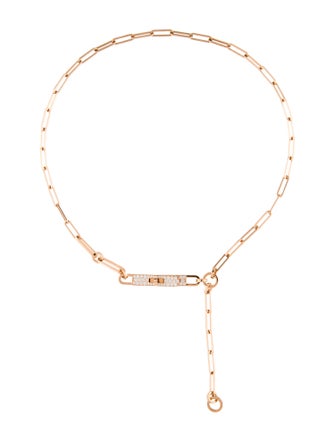 Hermès 18K Diamond Kelly Chaine Lariat Necklace, Small Model