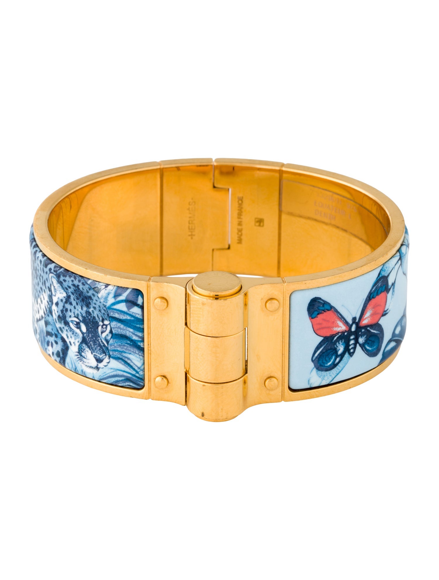 Hermès Enamel Wide Hinged Barcelet