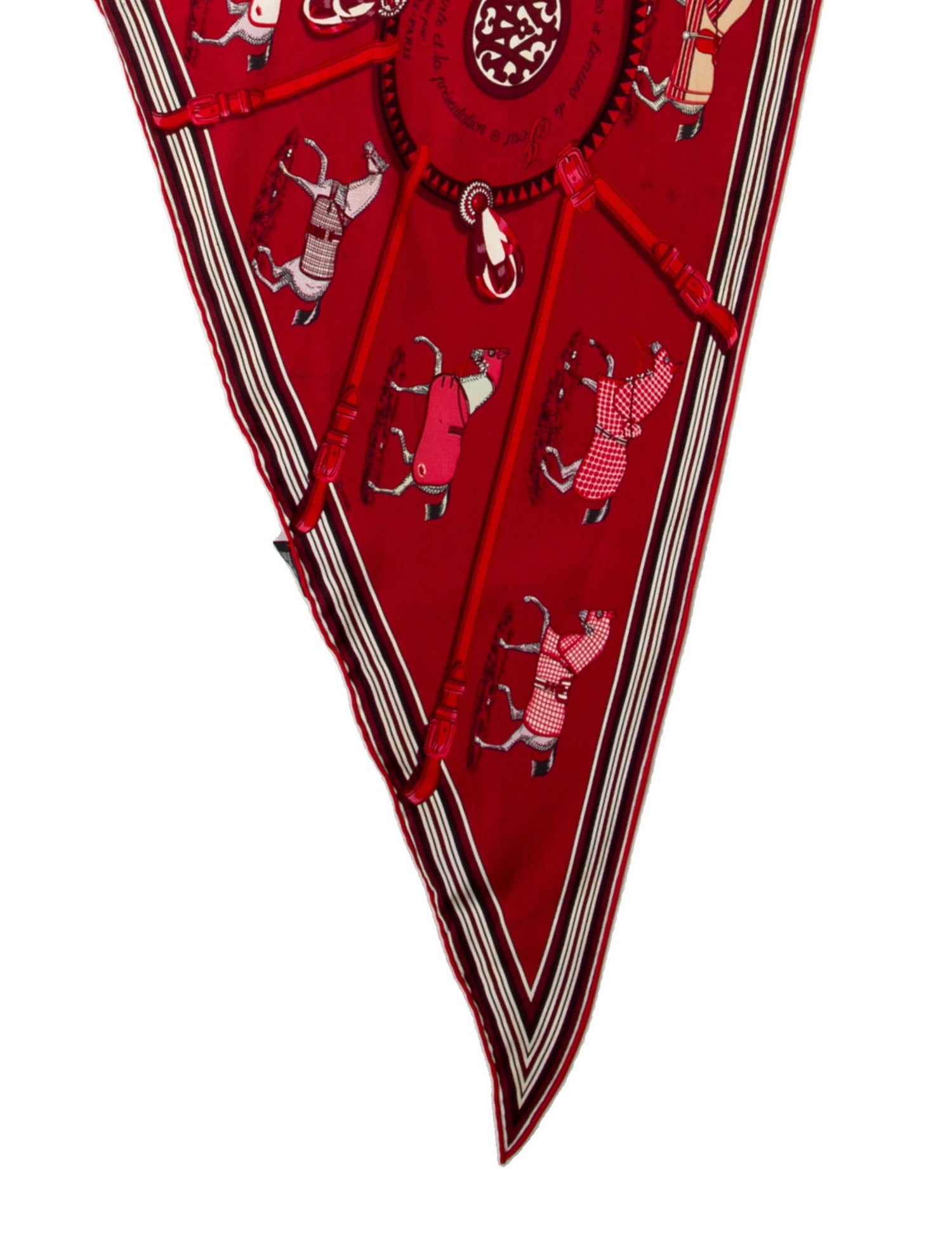 Hermès Couvertures et Tenues de Jour Silk Triangle Scarf