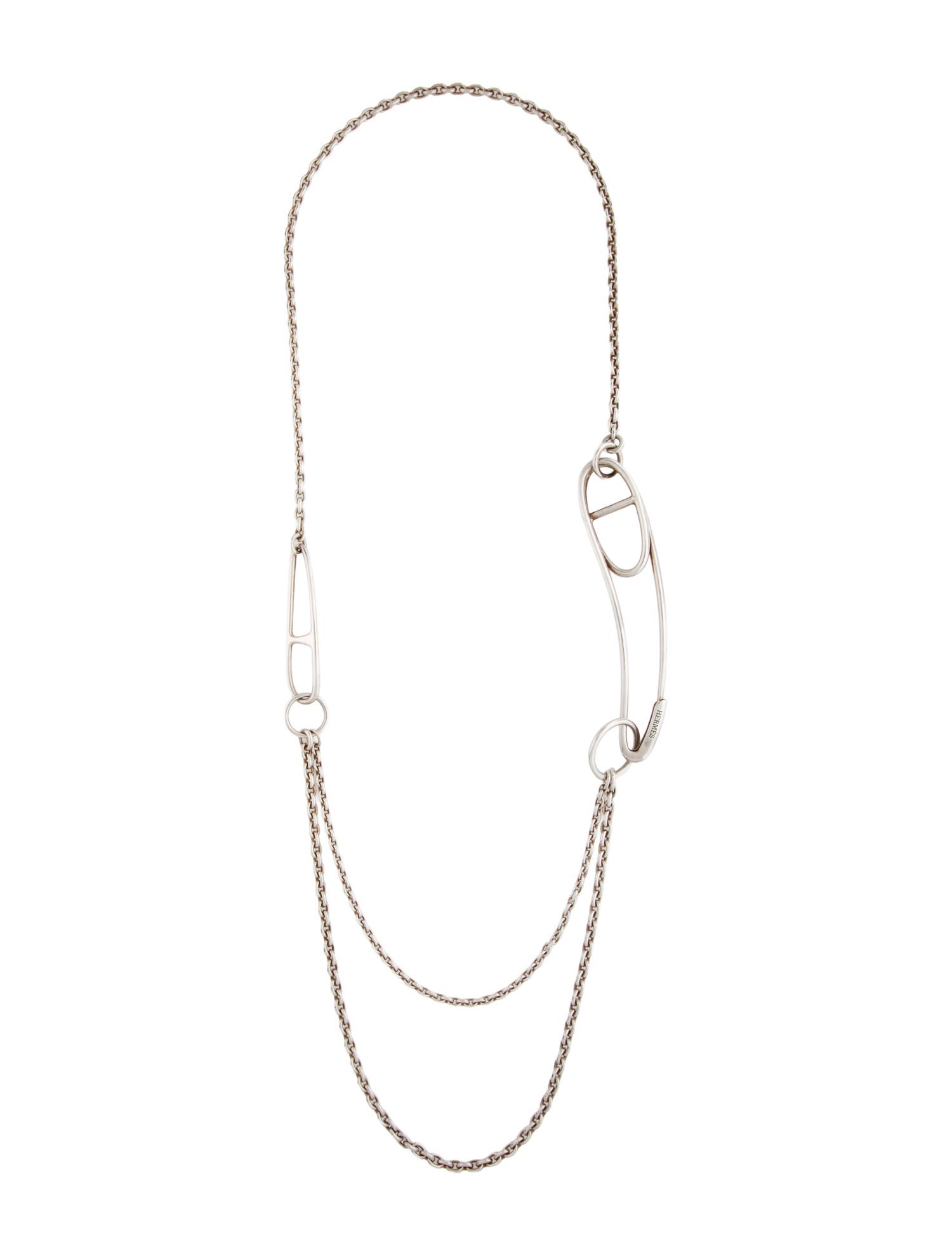 Hermès Chaine d'Ancre Punk Long Double Necklace