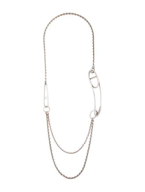 Hermès Chaine d'Ancre Punk Long Double Necklace