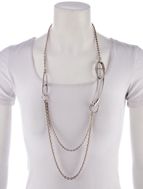 Hermès Chaine d'Ancre Punk Long Double Necklace