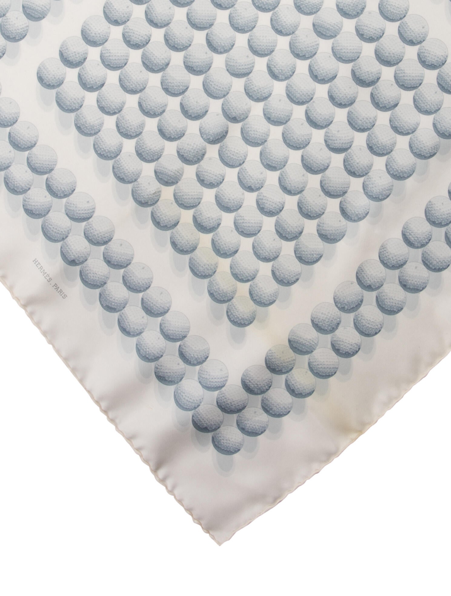 Hermès Balles de Golf Pocket Square Silk Scarf