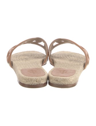 Hermès Leather Cutout Accent Espadrilles