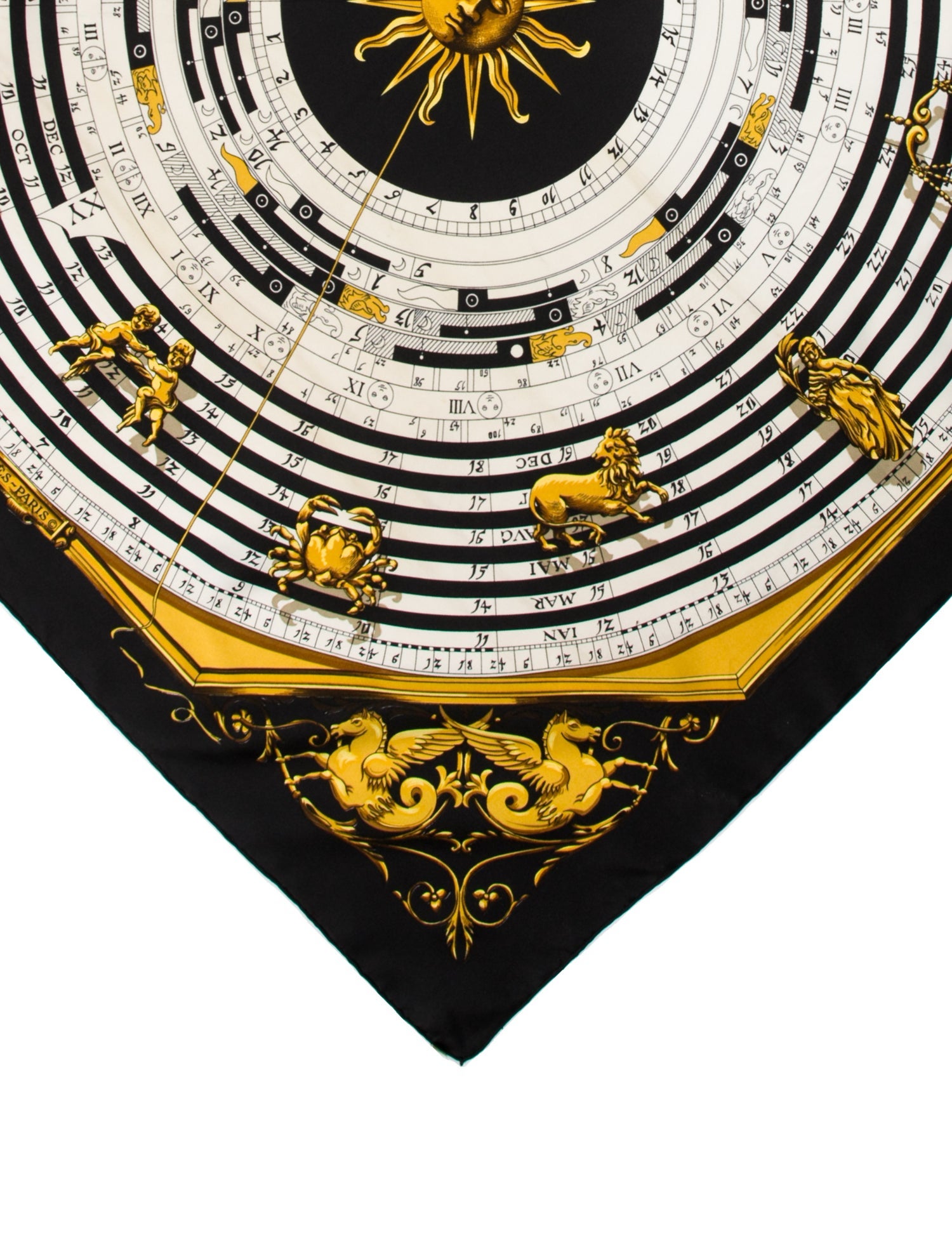 Hermès Dies Et Hore Silk Scarf