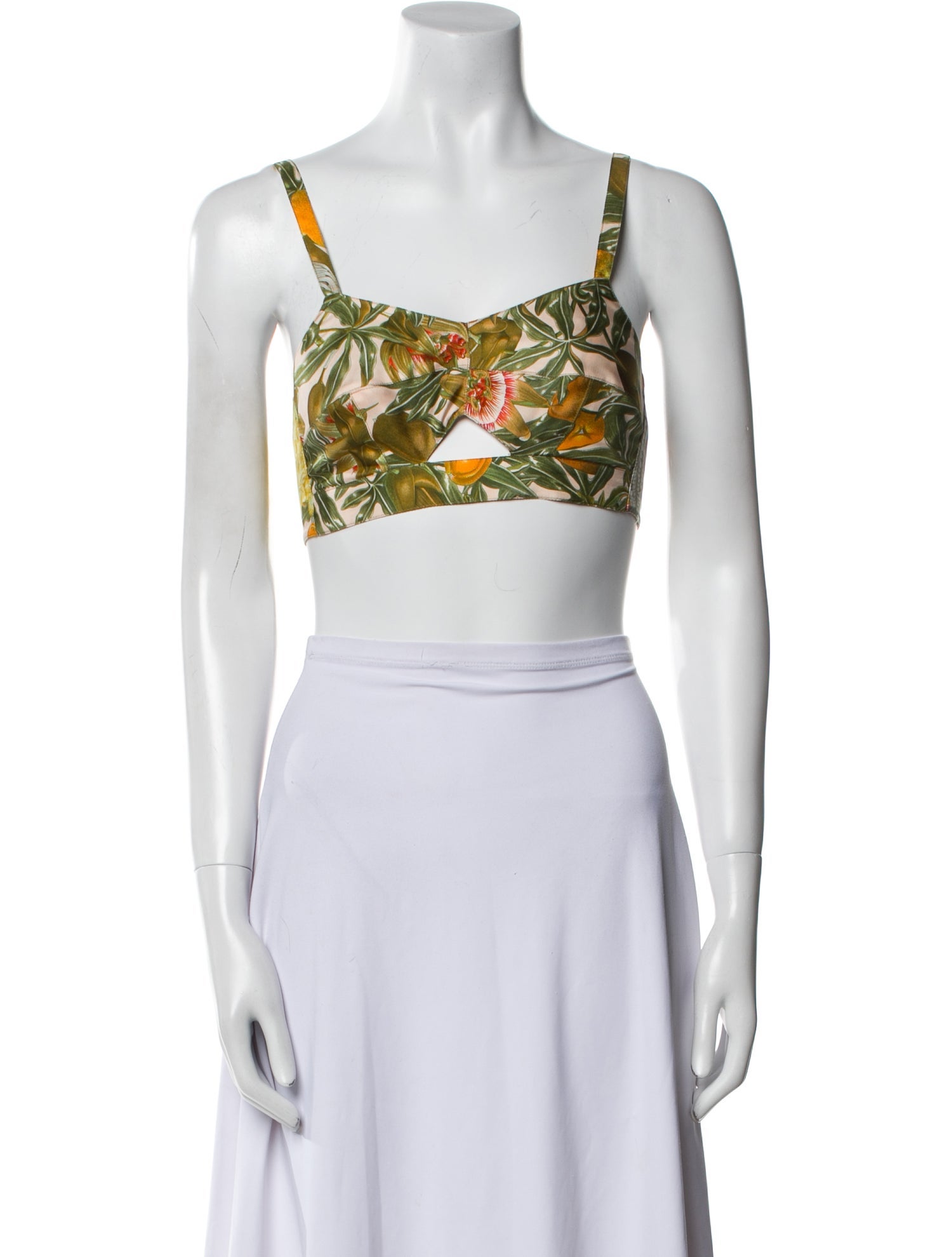 Hermès Silk Printed Crop Top