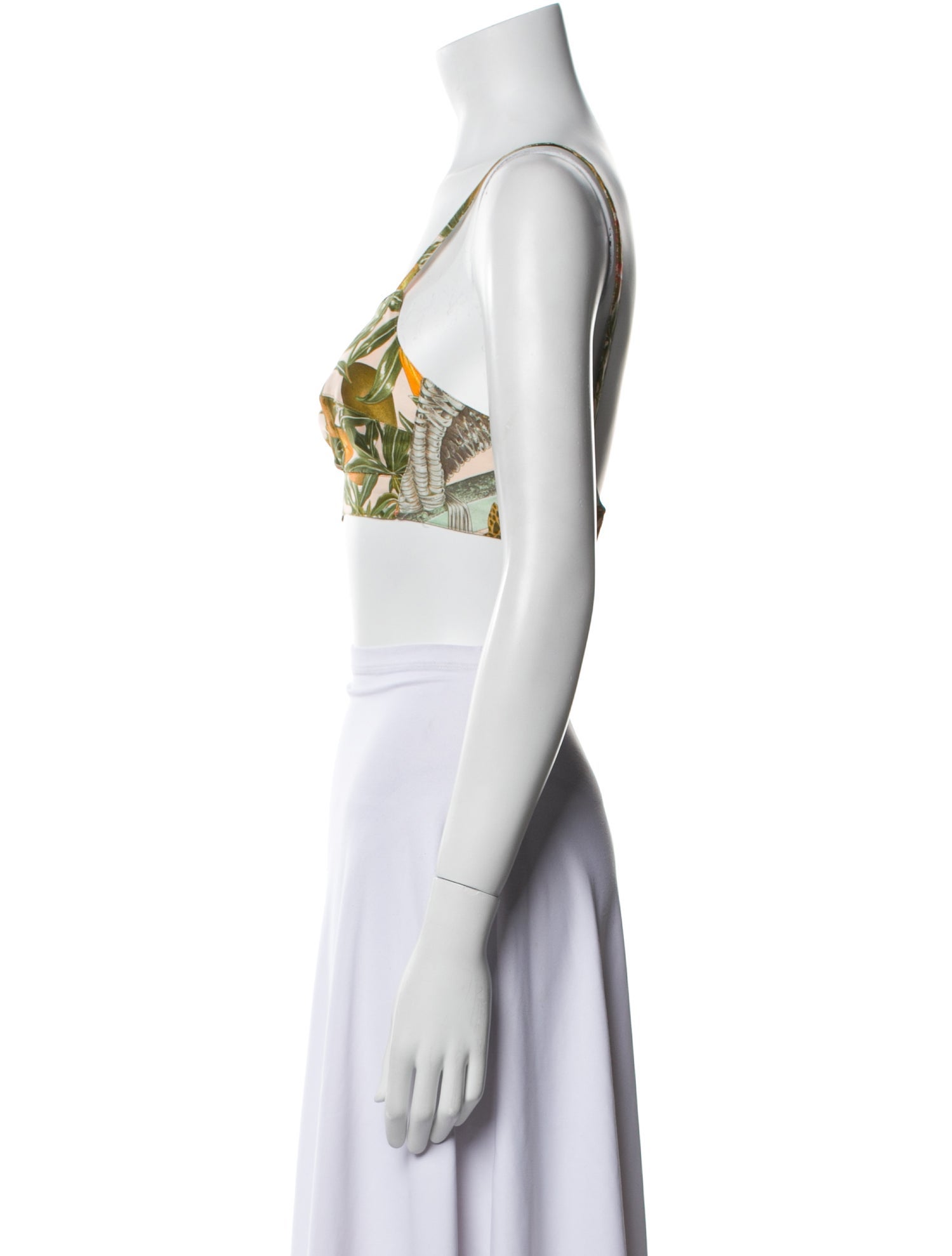 Hermès Silk Printed Crop Top