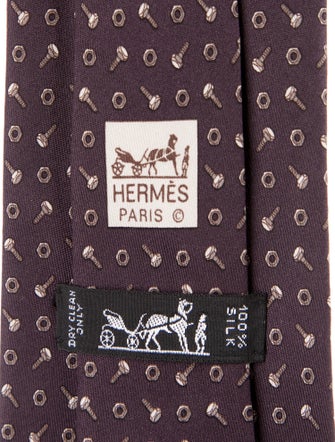 Hermès Silk Pattern Tie