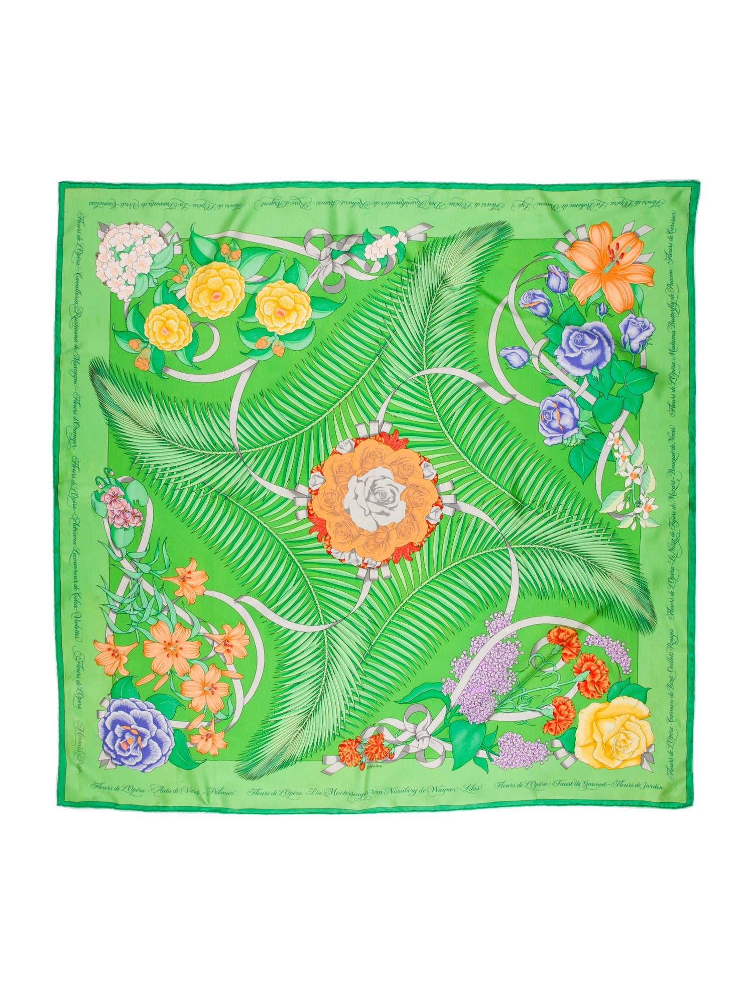 Hermès Fleurs de L’Opera Silk Scarf