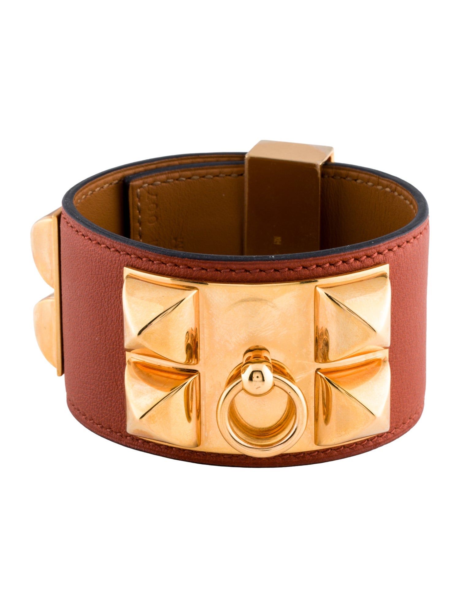 Hermès Leather Collier De Chien Wrap Bracelet