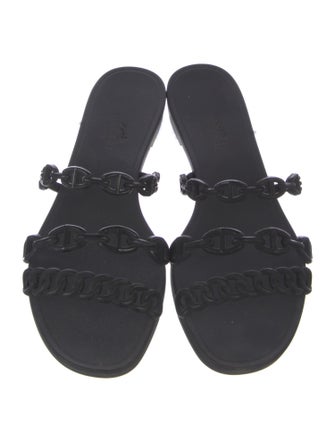 Hermès Rivage Chaîne d'Ancre Insignia Rubber Slides