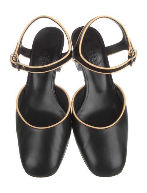 Hermès Kamilla 60 Leather Slingback Pumps