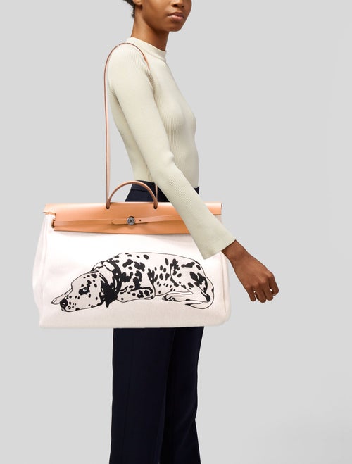 Hermès 2025 Toile 'Ullis' Herbag Zip Cabine 50