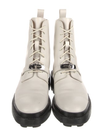 Hermès Funk Leather Combat Boots