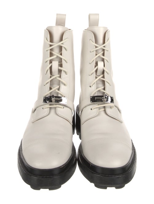 Hermès Funk Leather Combat Boots