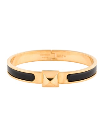 Hermès Enamel Mini Clic Medor Bangle Bracelet