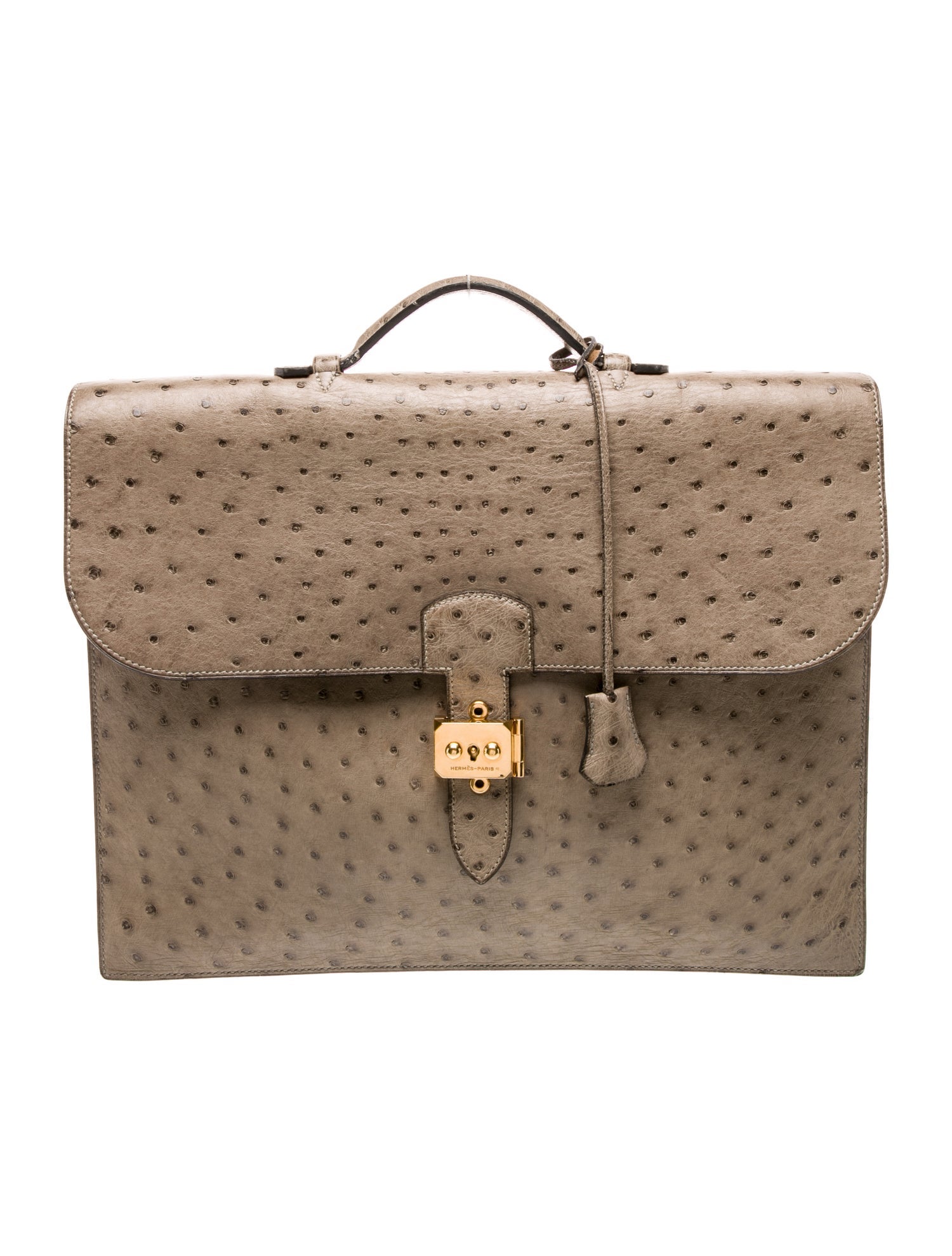 Hermès Ostrich Sac à Depeches 38