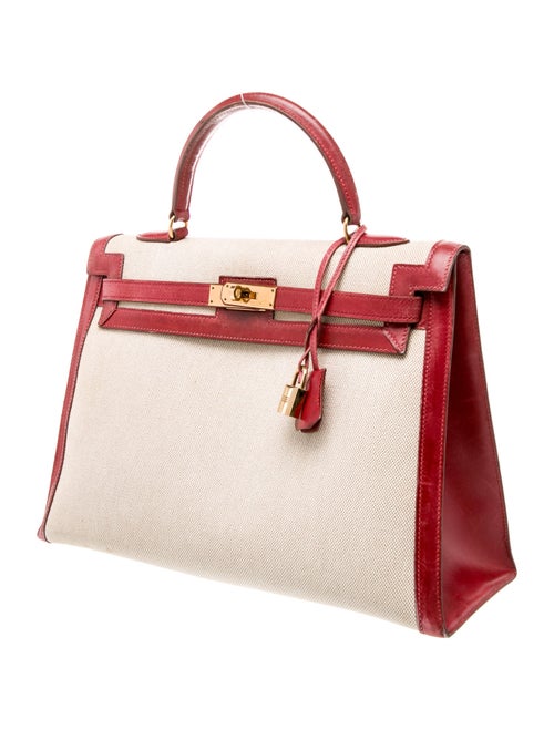 Hermès Toile & Barenia Kelly Sellier 35