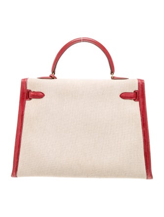 Hermès Toile & Barenia Kelly Sellier 35