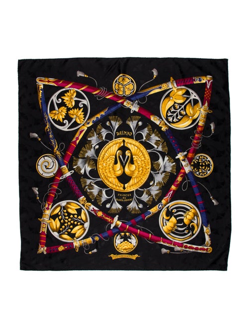 Hermès Daimyo Princes du Soleil Levant Silk Scarf