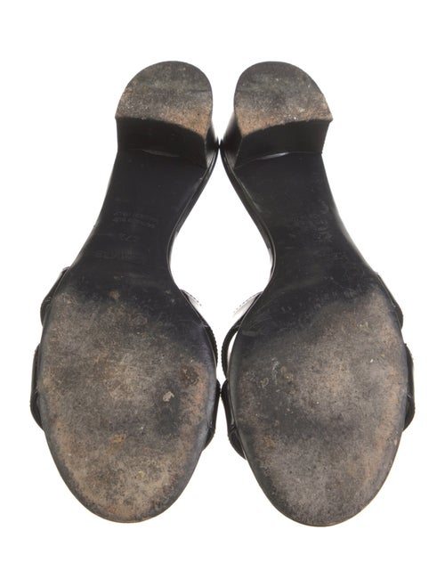 Hermès H Logo Patent Leather Slides