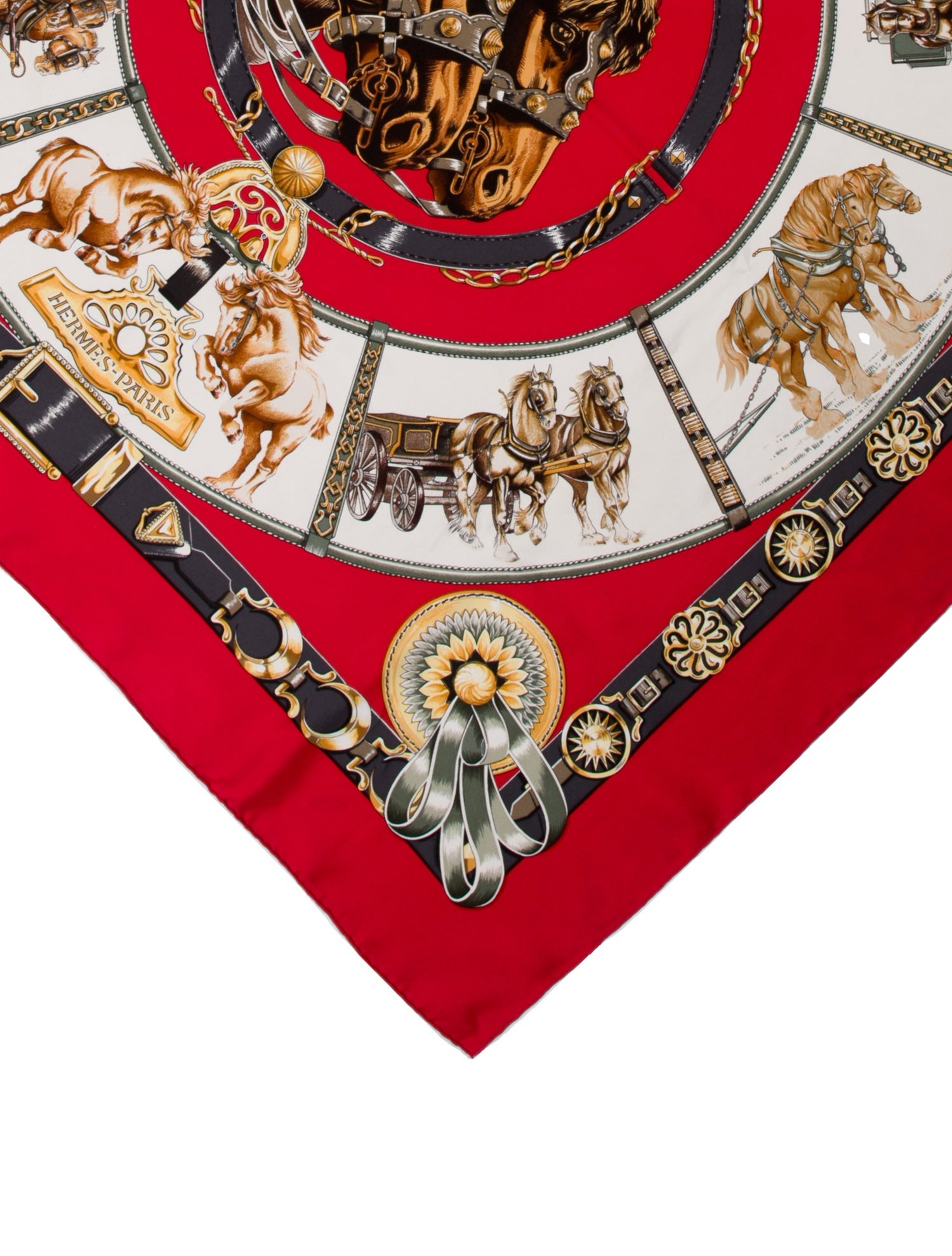 Hermès Chevaux De Trait Silk Scarf