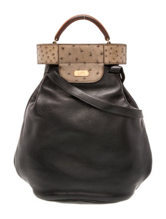 Hermès Savoy Lizard Ostrich Sumac Shoulder Bag