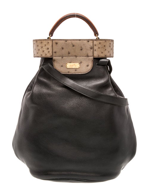 Hermès Savoy Lizard Ostrich Sumac Shoulder Bag